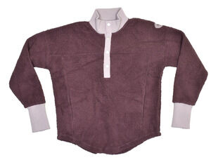Ariat Women's S Purple Fleece Snap Pullover Long Sleeve Sherpa Top